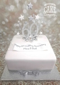 square diamond anniversary starburst cake - Tamworth
