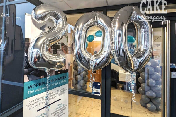 200 milestone number balloons for an event - Tamworth