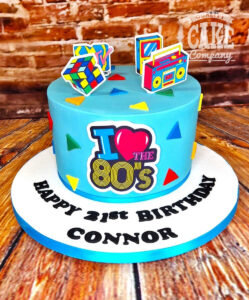 80s theme birthday cake - tamworth