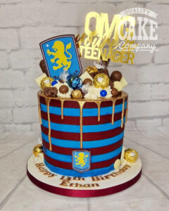 avfc striped drip cake - Tamworth