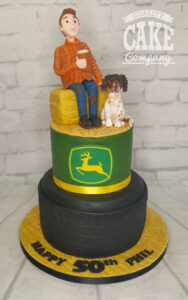 two tier john deere tractor farming theme cake - Tamworth