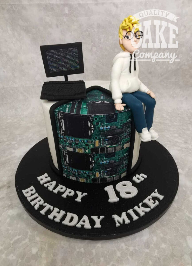 Computer Geek Birthday Cake Can't Handle The Screenshots Birthday Card